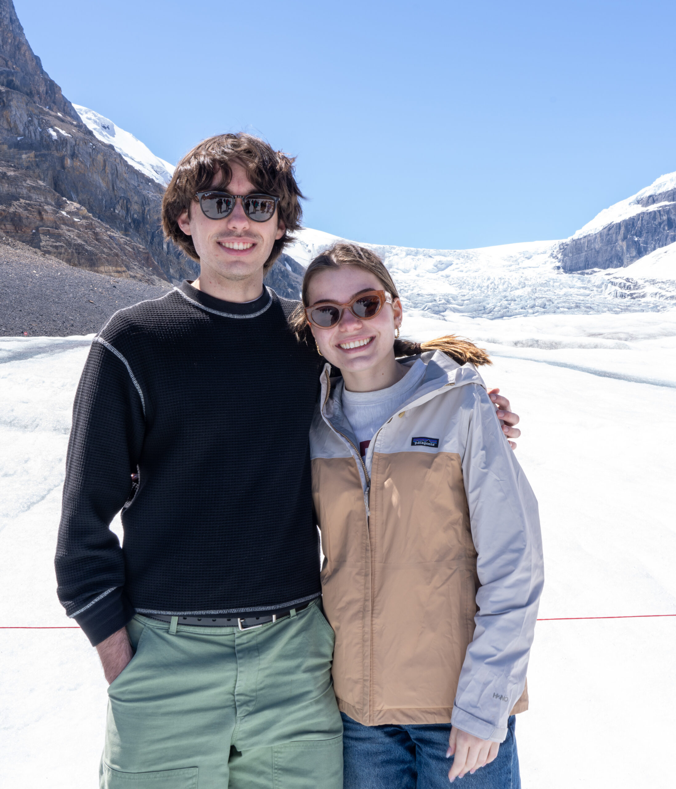 Kade And Sierra Stark, Athabasca Glacier, AB