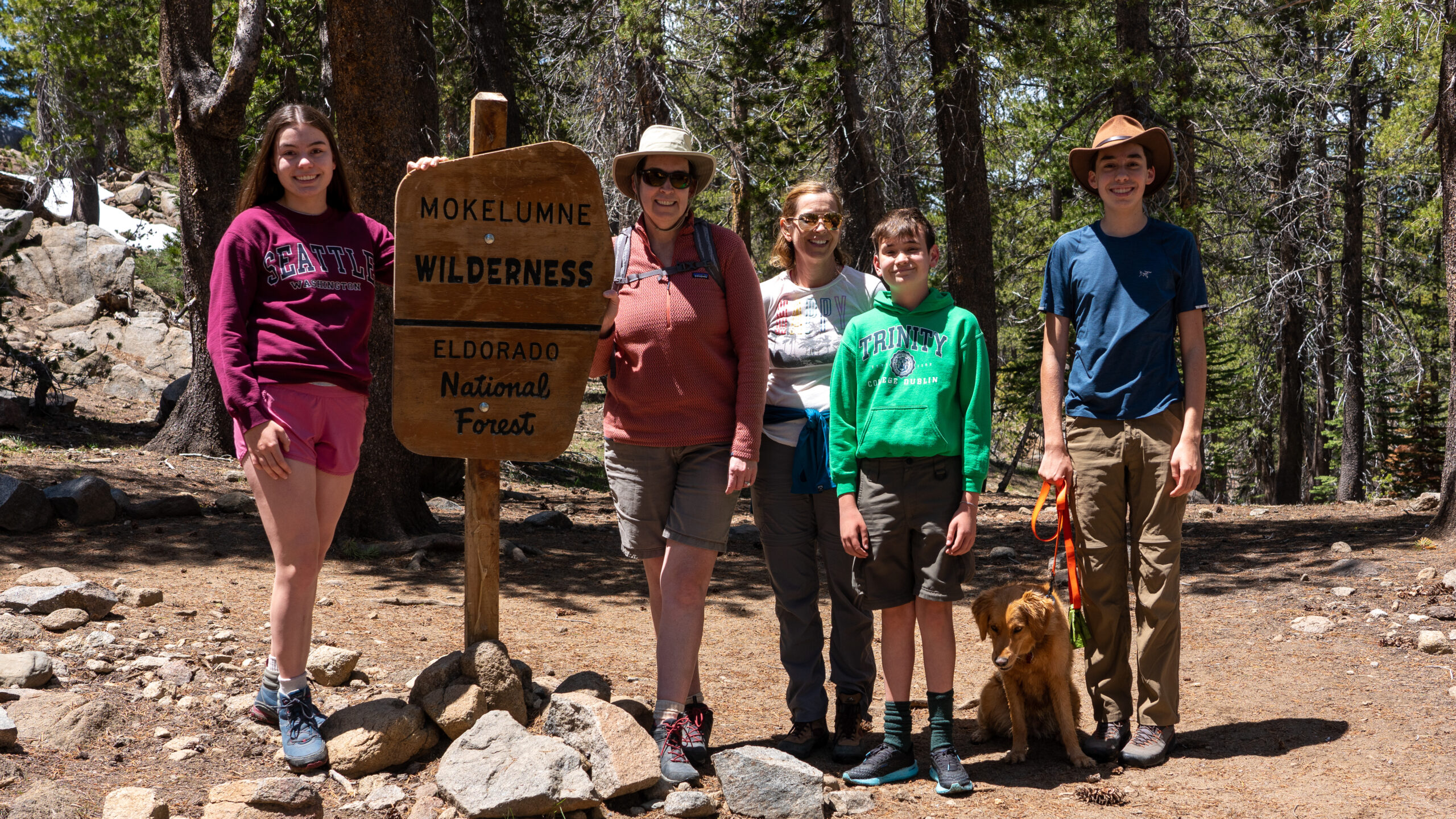 Sierra, Laura, And Kade Stark, Suzette And Liam Gulsen, Carson Pass, CA