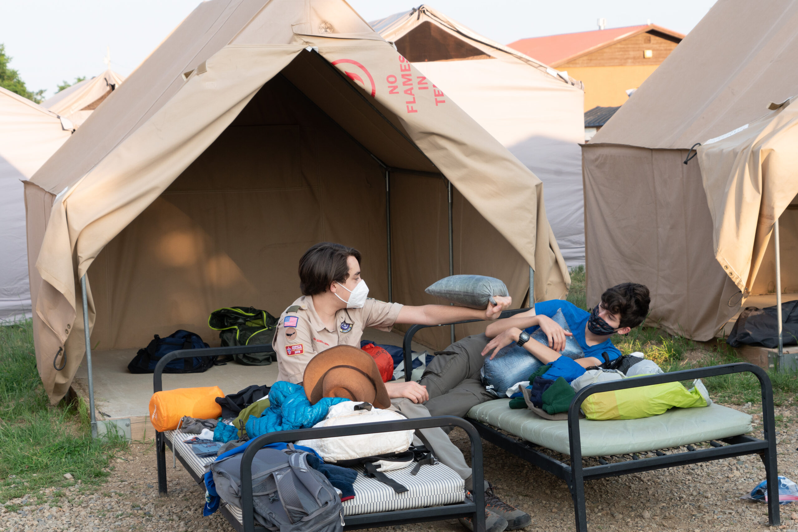 Kade Stark And Beck Lyons, Philmont Base Camp, NM
