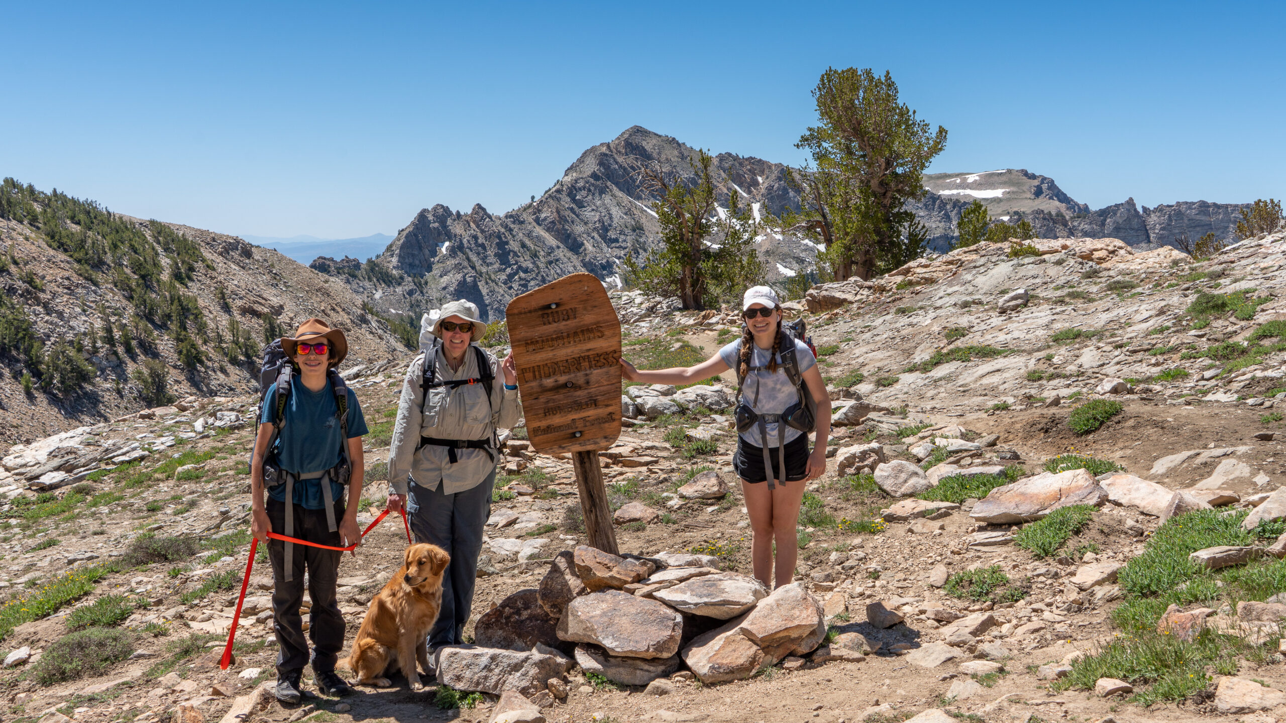 Kade, Sierra, And Laura Stark, Ruby Mountains Wilderness, NV